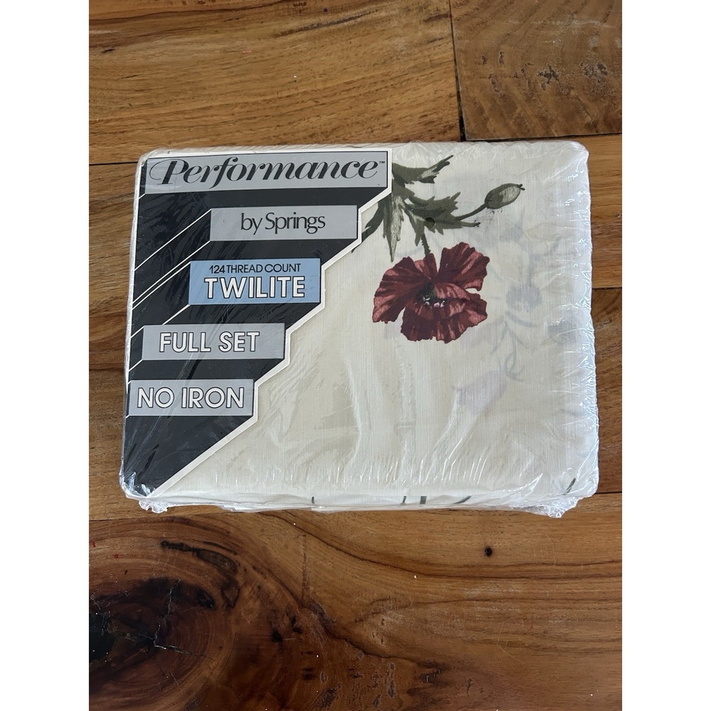 Vintage Performance Springs Twilite Trina Floral Sheet Set Floral No Iron - Picture 3 of 3